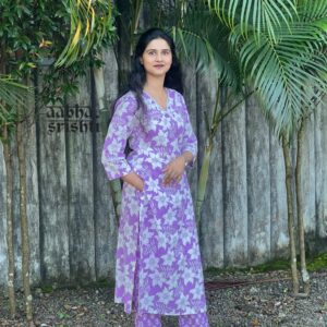 Aabha Lavender print co-ord set - AS10128