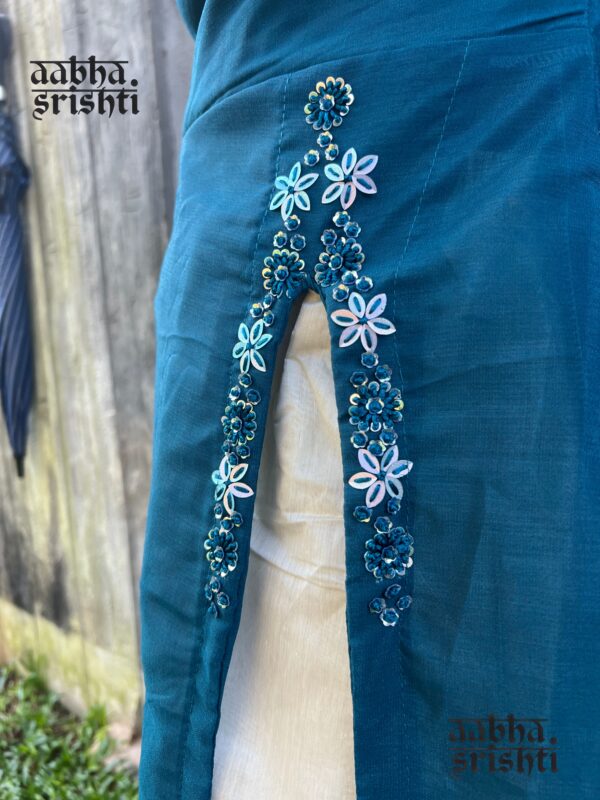 Aabha Teal blue - AS10125 - Image 3