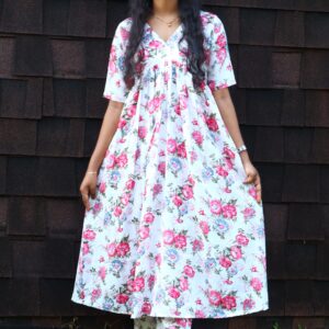 Aabha White co-ord set - AS10133