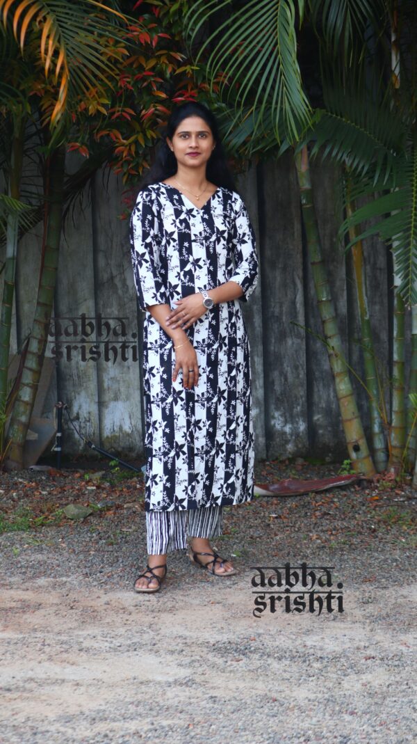 Aabha Black and white co-ord set - AS10136