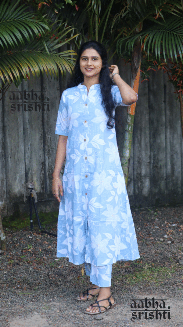 Aabha Chinese collar co-ord set - AS10129