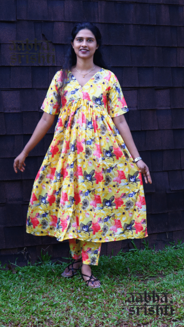 Aabha Yellow co-ord set -AS10134 - Image 2