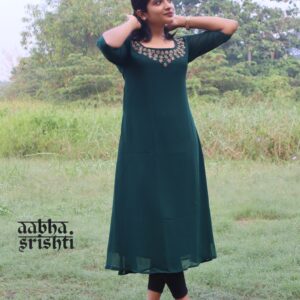 Aabha Green Top Georgette -AS10132